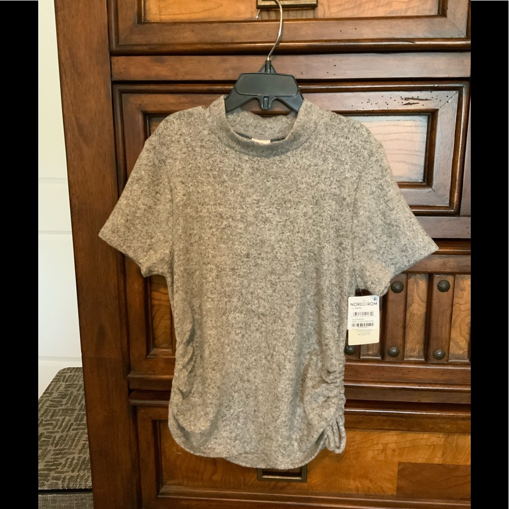 Girls Tucker+Tate Mock Neck Ruched Sweater 10/12